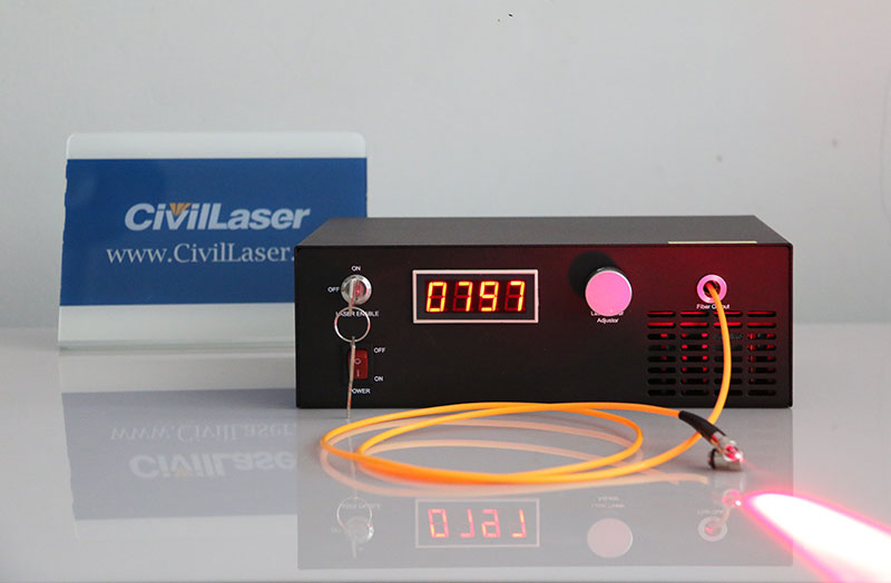 662nm fiber coupled laser